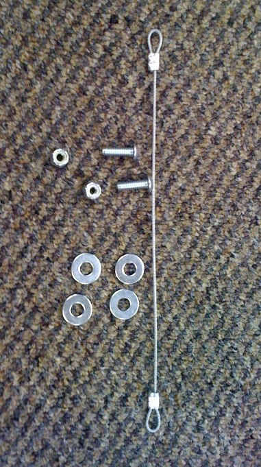 Components of the lid retention kit.